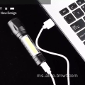 Lampu suluh kecemasan mini USB ditarik balik